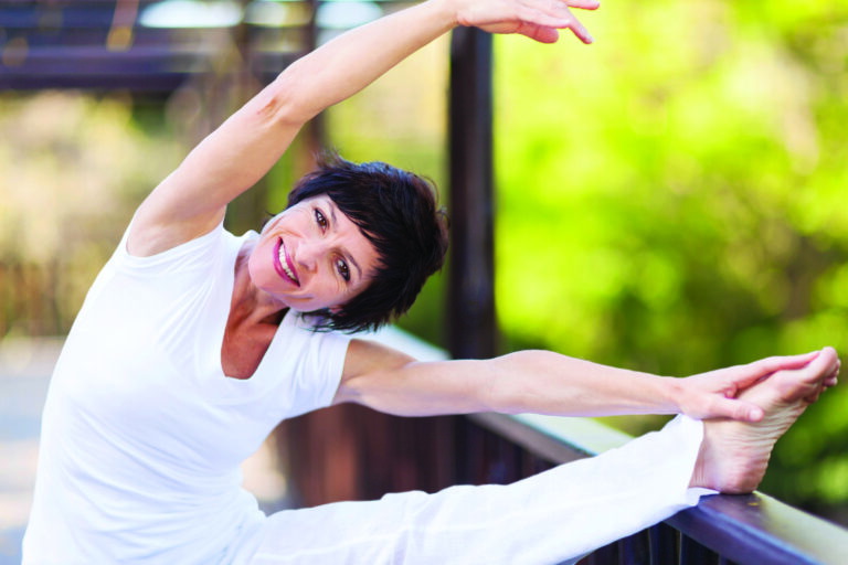 stretching lady stretching lady